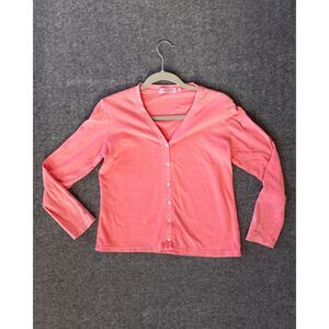 Fresh Produce Made in USA Pink Long Sleeve Cardigan Top Size Small